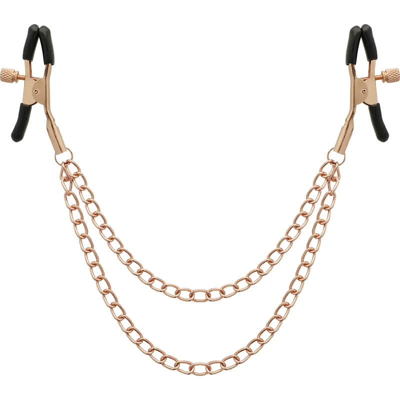 COQUETTE CHIC DESIRE - Fantasy Pinzas Metalicas Pezones Con Cadena - Imagen 4
