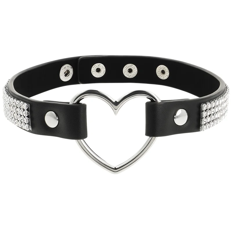 COQUETTE CHIC DESIRE - Choker Cuero Vegano Corazon - Imagen 4