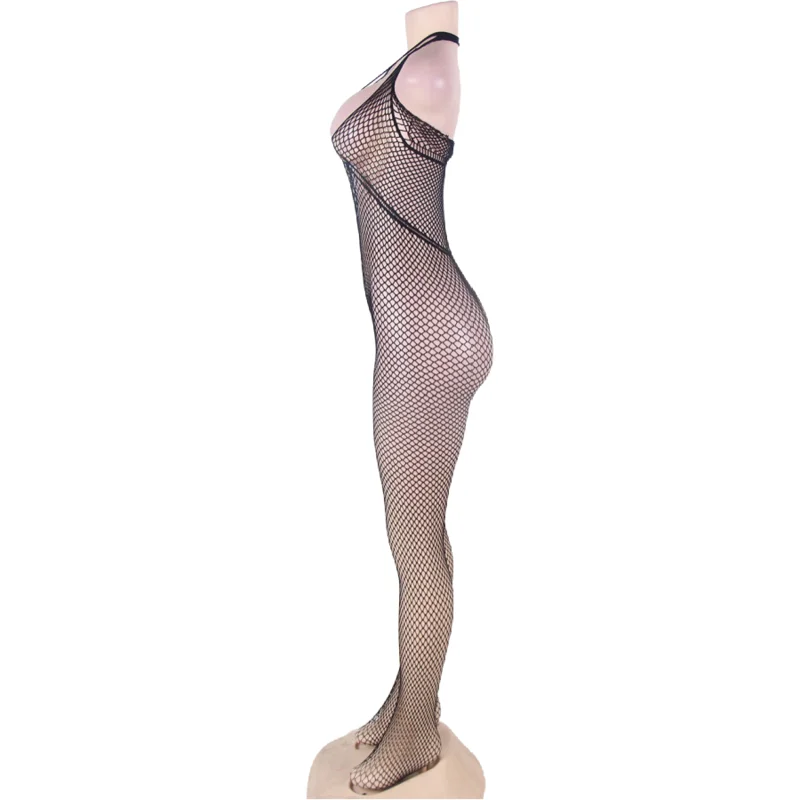 QUEEN LINGERIE - Bodystocking Cuello Halter Y Espalda Abierta S/L - Imagen 7