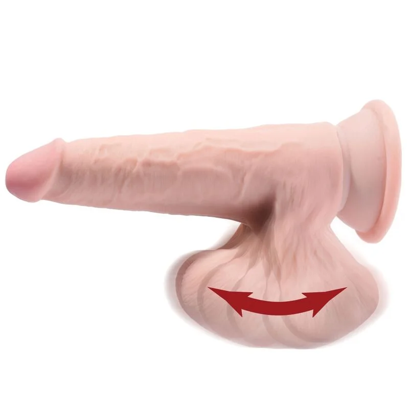 KING COCK - Plus 3d Dildo Swinging Balls 12.7 Cm - Imagen 4