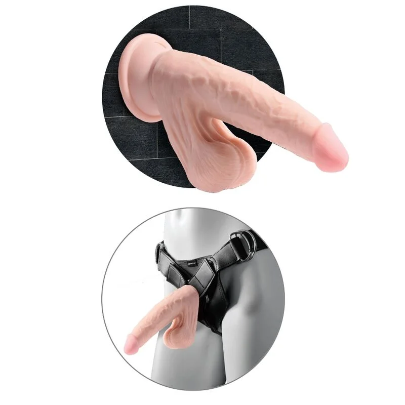 KING COCK - Plus 3d Dildo Swinging Balls 12.7 Cm - Imagen 5