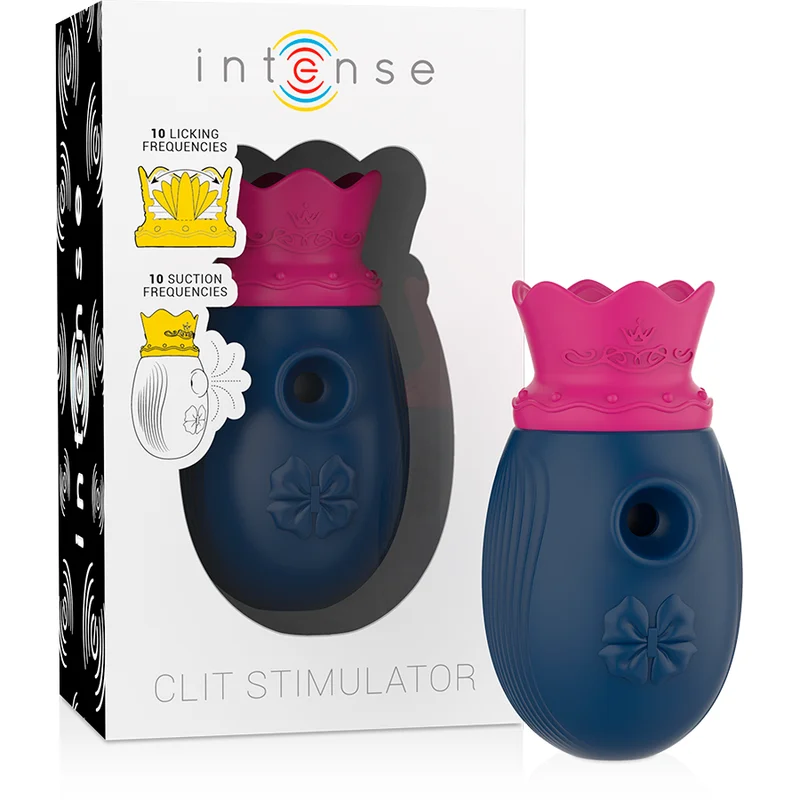 INTENSE - Estimulador Clitoris 10 Modos De Succión Y Licking - Azul-- - Imagen 3