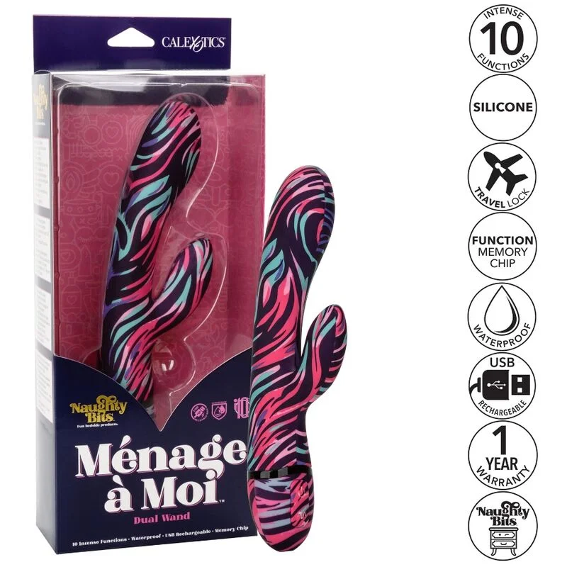 CALEXOTICS - Vibrador Menage A Moi Dual Wand - Imagen 4