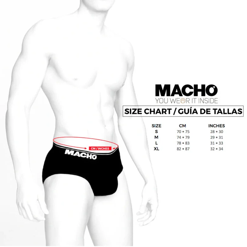 MACHO - Ms24b Calzoncillo Brief Dark Azul L - Imagen 5