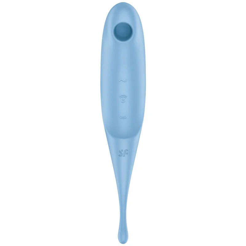 SATISFYER - Twirling Pro Estimulador Y Vibrador Azul - Imagen 3