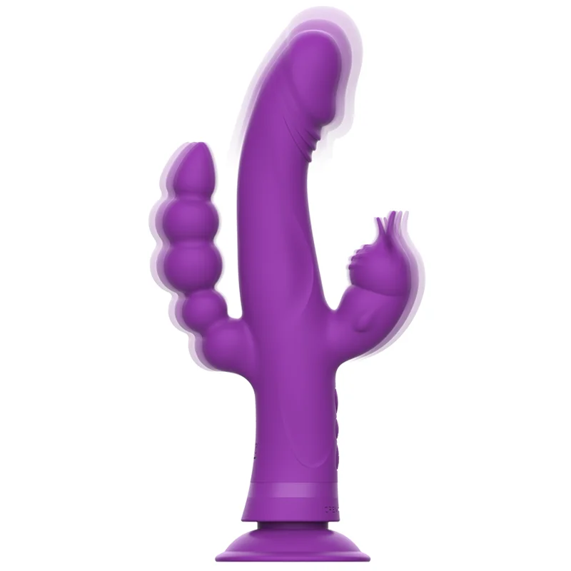 INTENSE - Casanova Vibrador Rabbit Silicona Triple Motor Morado - Imagen 3