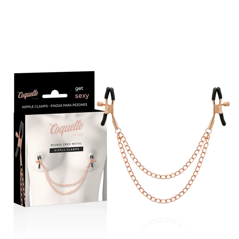 COQUETTE CHIC DESIRE - Fantasy Pinzas Metalicas Pezones Con Cadena