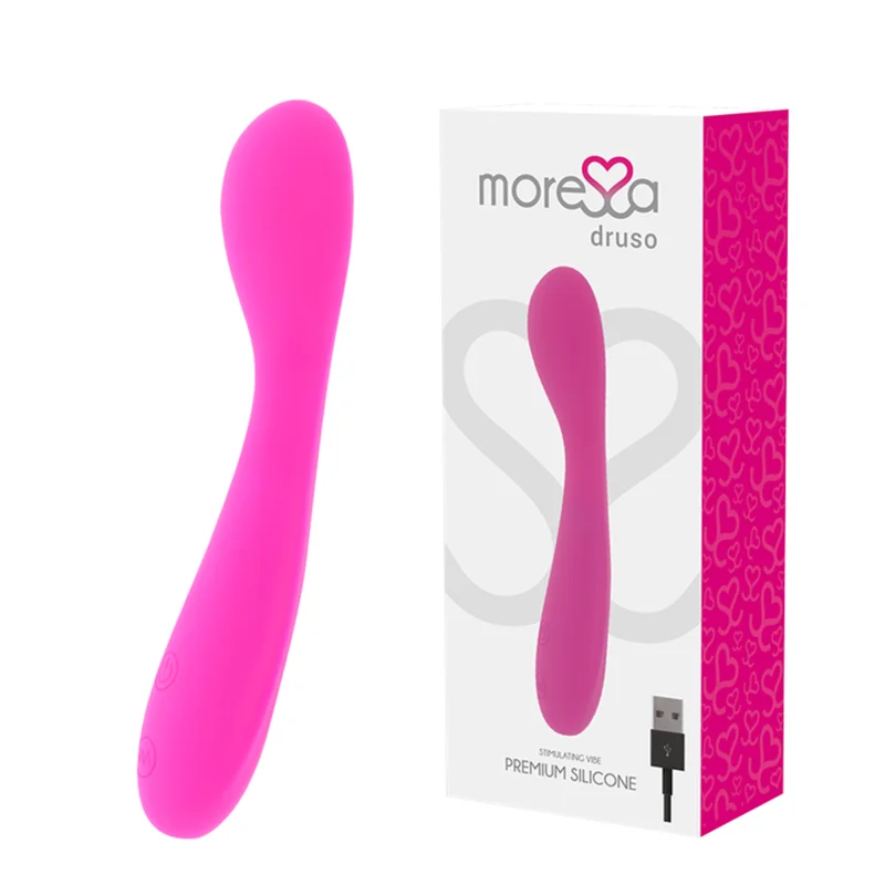 MORESSA - Druso Masajeador Duo Punto G Y Suero Pelvico Premium Silicone Recargable