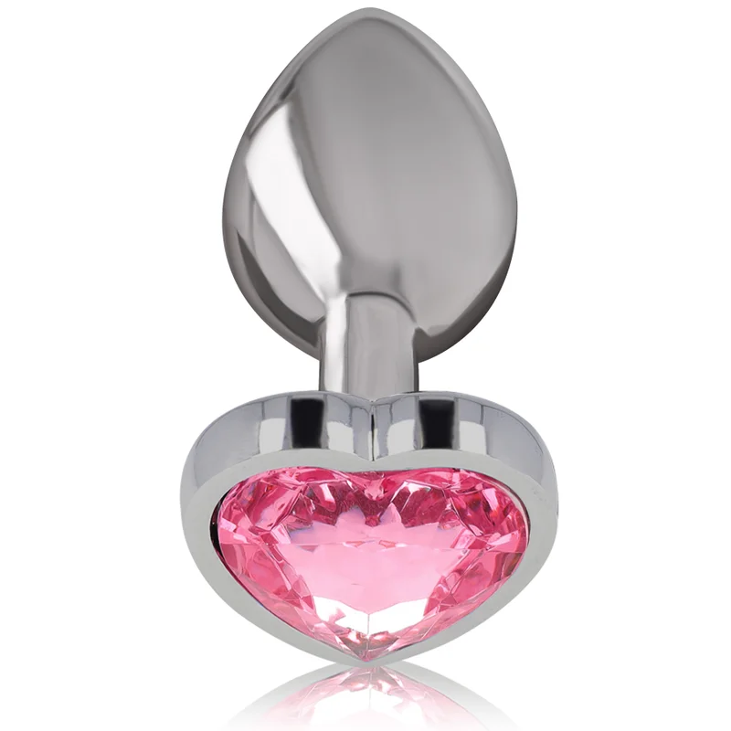 INTENSE - Plug Anal Metal Aluminio Corazón Rosa Talla S - Imagen 3