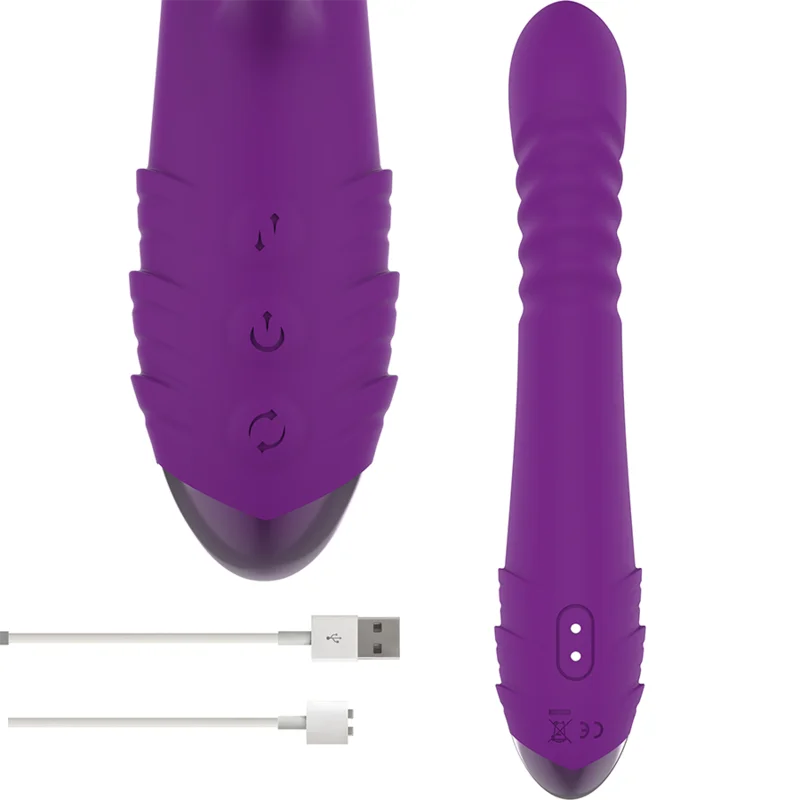 INTENSE - Iggy Vibrador Multifunción Recargable Up & Down Con Estimulador De Clitoris Morado - Imagen 5