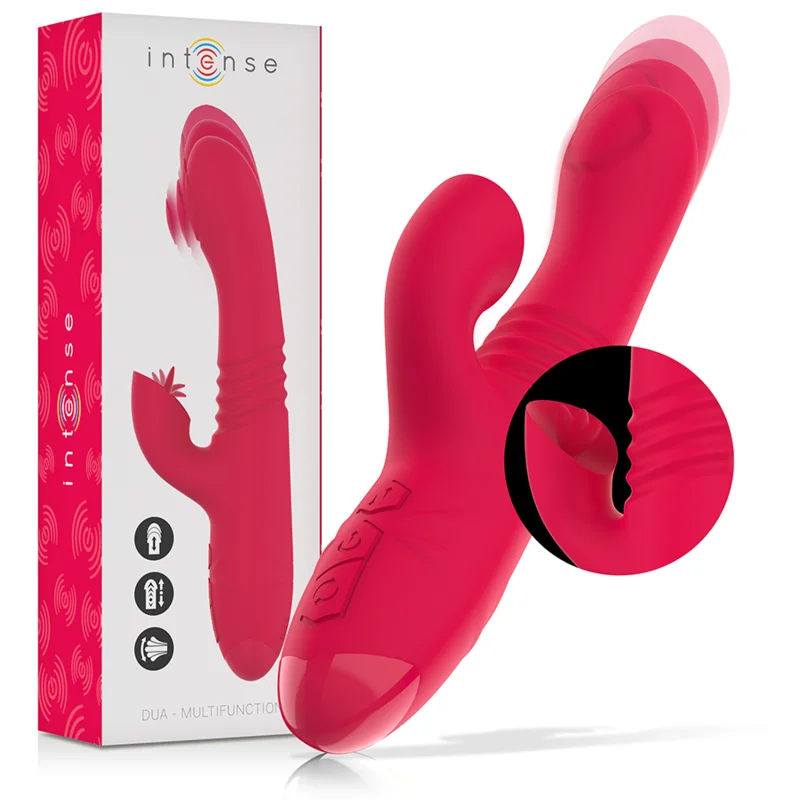 INTENSE - Dua Vibrador Multifunción Recargable Up & Down Con Lengua Rojo