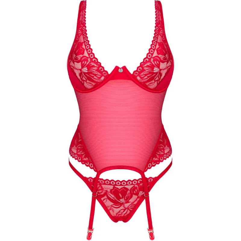 OBSESSIVE - Lacelove Corset Rojo Xs/S - Imagen 6