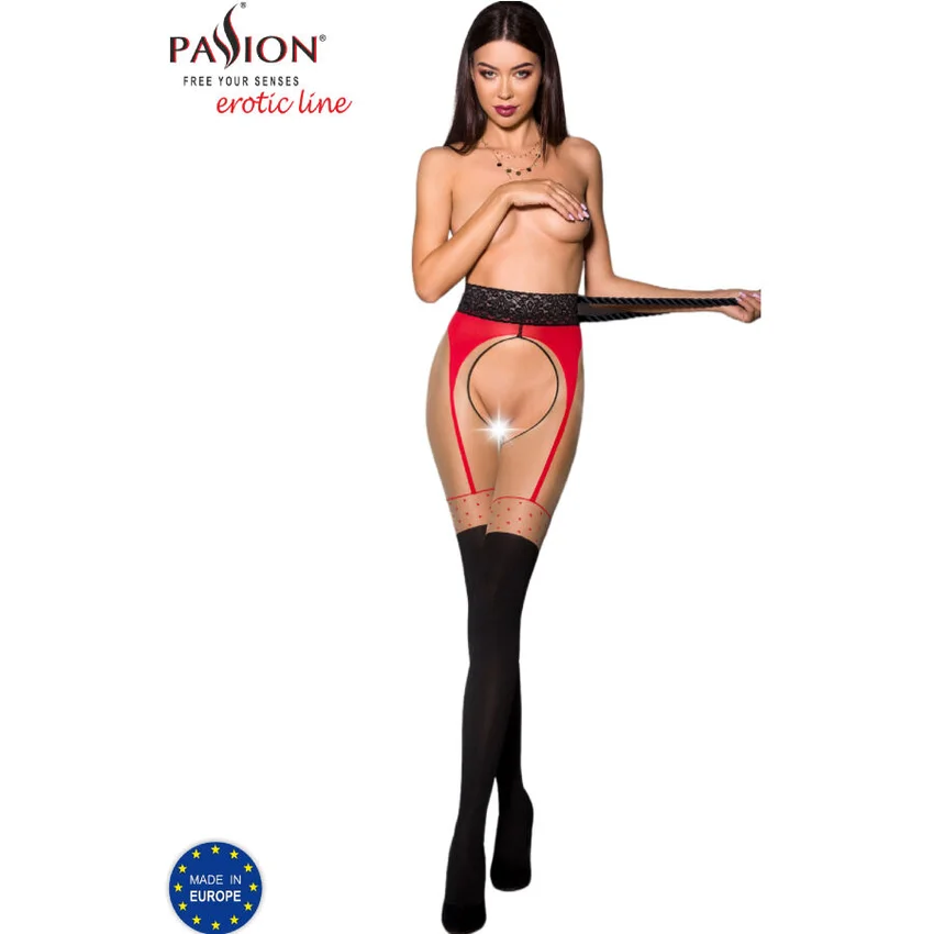 PASSION - Tiopen 003 Medias Rojo 3/4 20/40 Den