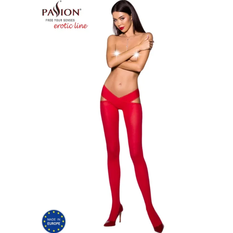 PASSION - Tiopen 005 Medias Rojo 3/4 60 Den