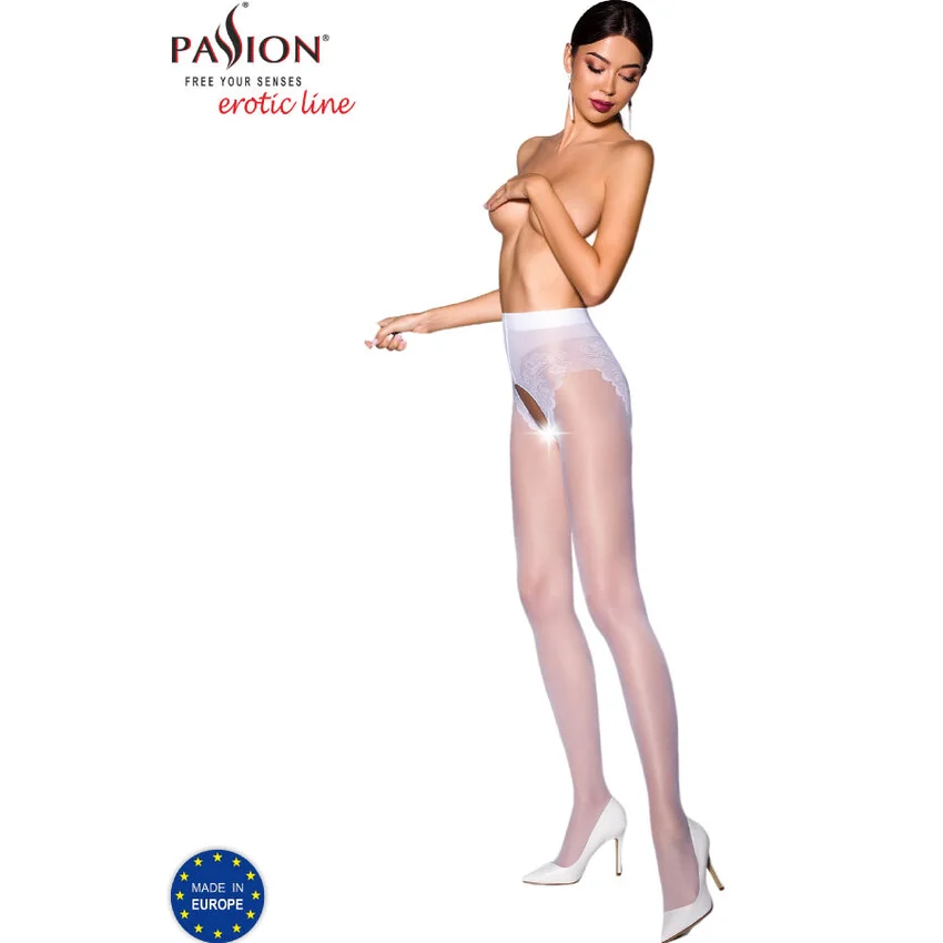 PASSION - Tiopen 006 Medias Blanco 3/4 30 Den