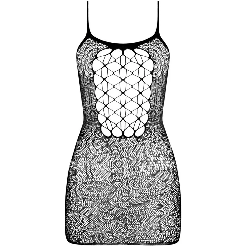 PASSION - Bs096 Bodystocking Negro Talla Unica - Imagen 6