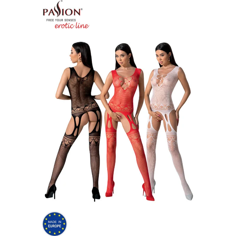 PASSION - Bs099 Bodystocking Blanco Talla Unica - Imagen 7