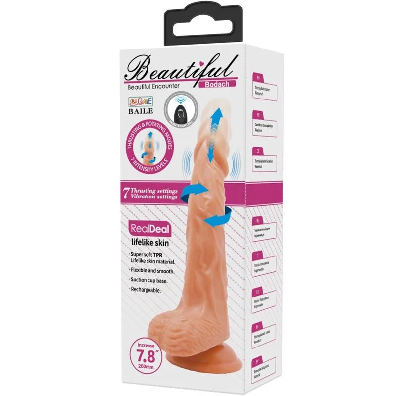 BAILE - Bodach Vibrador Realista Con Ventosa Control Remoto - Imagen 8