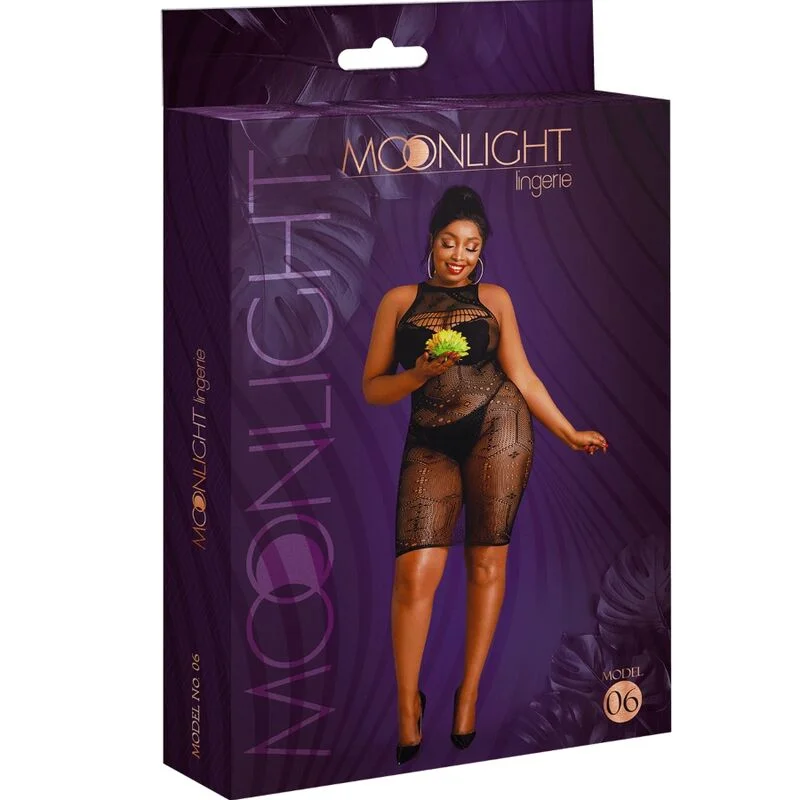 MOONLIGHT - Modelo 6 Vestido Negro Talla Unica / Plus Size - Imagen 4