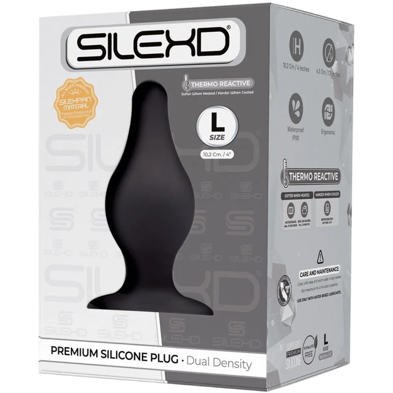 SILEXD - Modelo 2 Plug Anal Silicona Premium Silexpan Premium Termorreactivo Talla L - Imagen 3