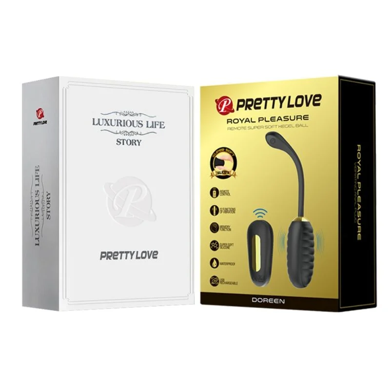 PRETTY LOVE - Doreen Huevo Vibrador De Lujo Recargable Negro Control Remoto - Imagen 13