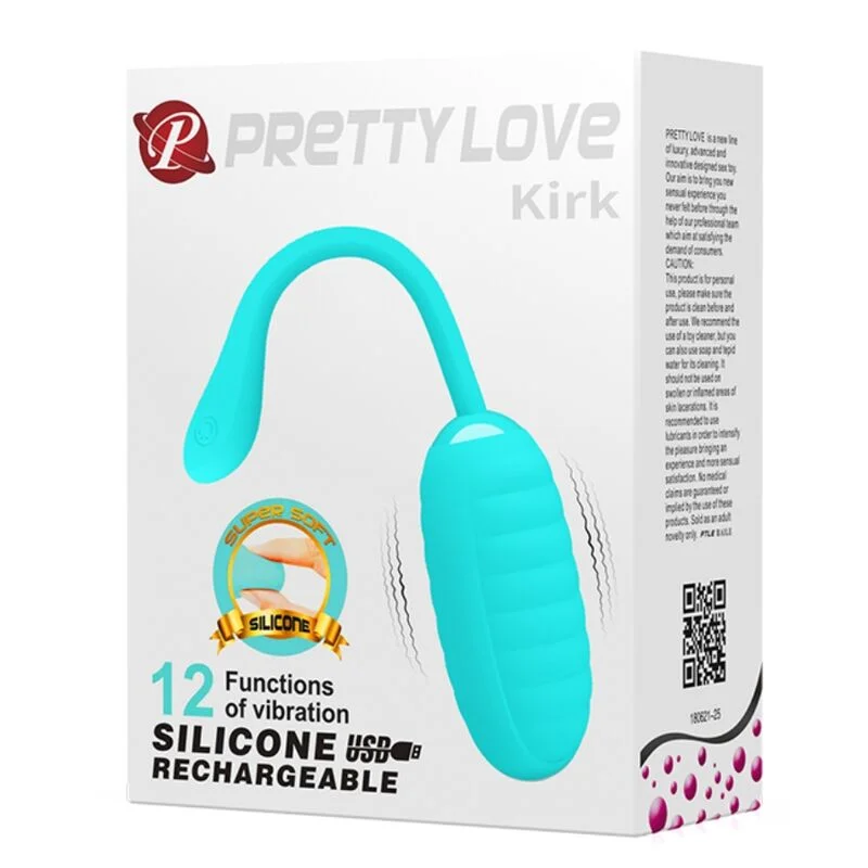 PRETTY LOVE - Kirk Huevo Vibrador Recargable Verde Claro - Imagen 11