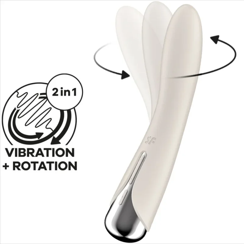 SATISFYER - Spinning Vibe 1 Vibrador Rotador G-Spot Beige-- - Imagen 7