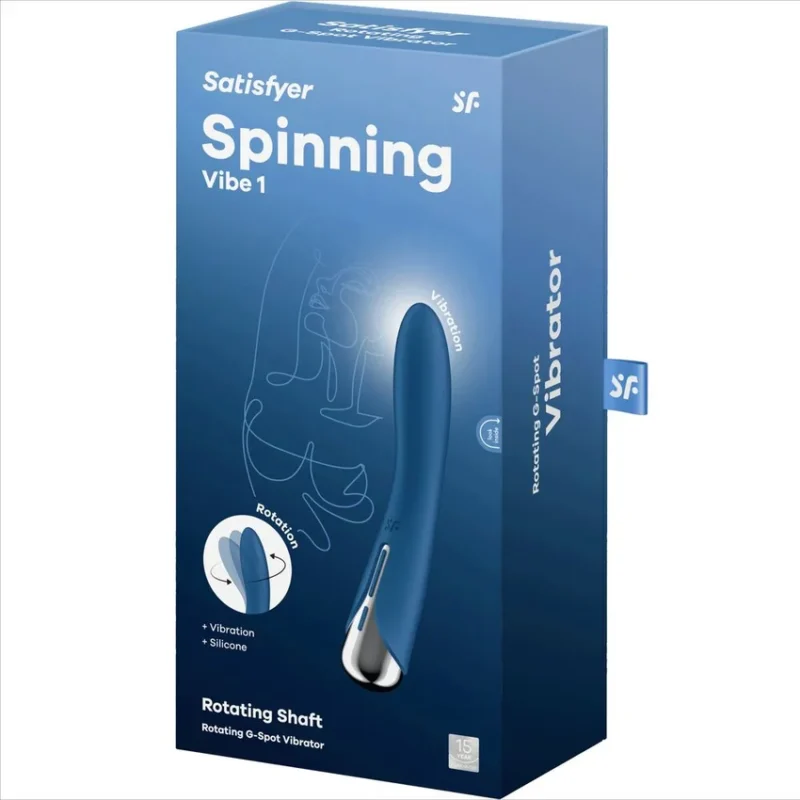 SATISFYER - Spinning Vibe 1 Vibrador Rotador G-Spot Azul-- - Imagen 8