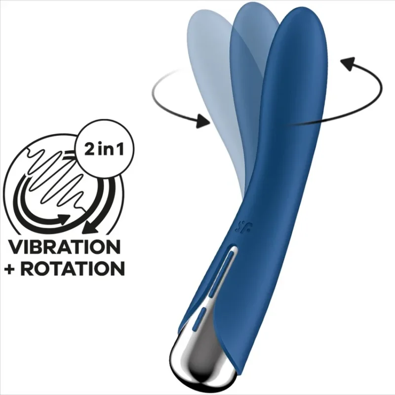 SATISFYER - Spinning Vibe 1 Vibrador Rotador G-Spot Azul-- - Imagen 7