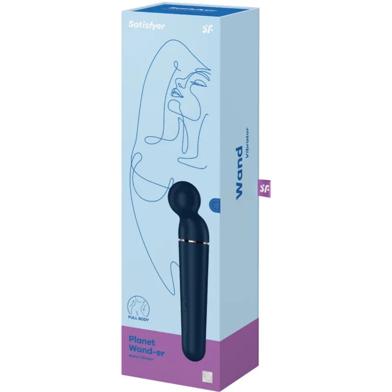 SATISFYER - Planet Wand-Er Masajeador Vibrador Azul-- - Imagen 7