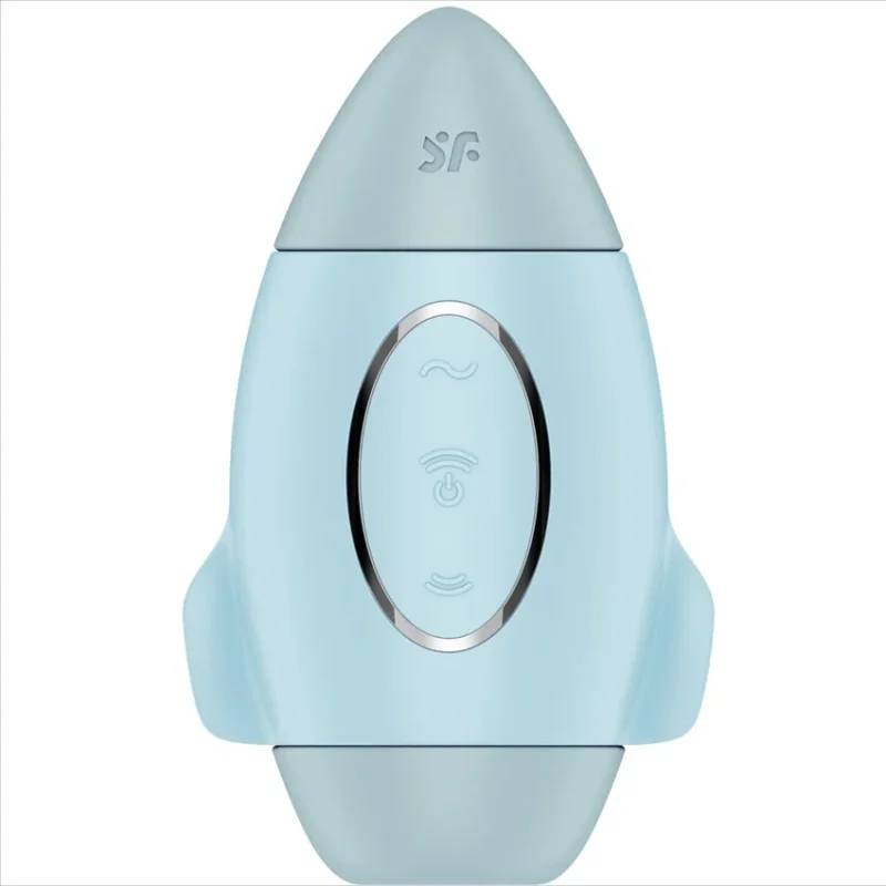 SATISFYER - Mission Control Azul Vibrador Pequeño De Doble Impulso