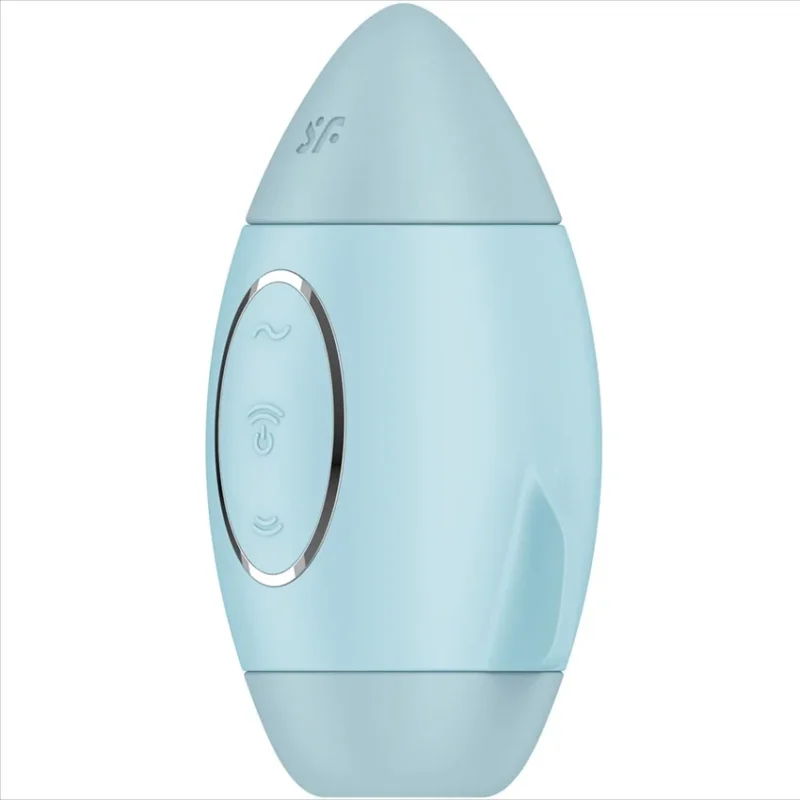 SATISFYER - Mission Control Azul Vibrador Pequeño De Doble Impulso - Imagen 4