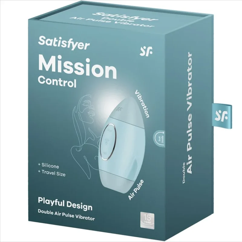 SATISFYER - Mission Control Azul Vibrador Pequeño De Doble Impulso - Imagen 7