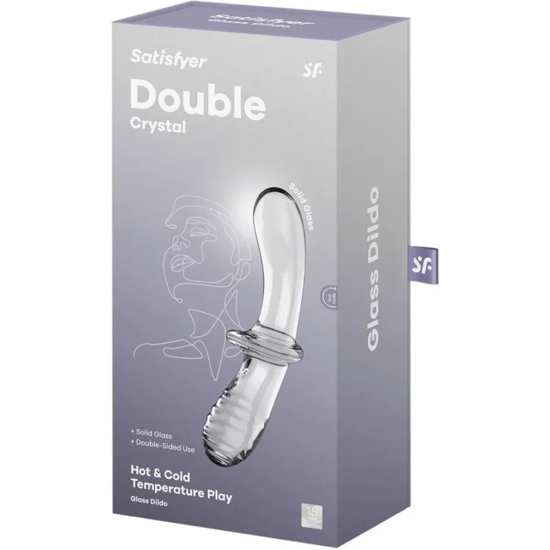 SATISFYER - Double Crystal Dildo Transparente - Imagen 5