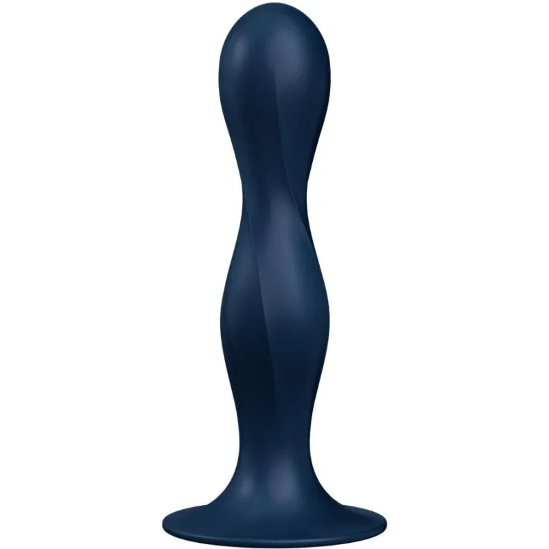 SATISFYER - Double Ball-R Dildo Silicona Azul--