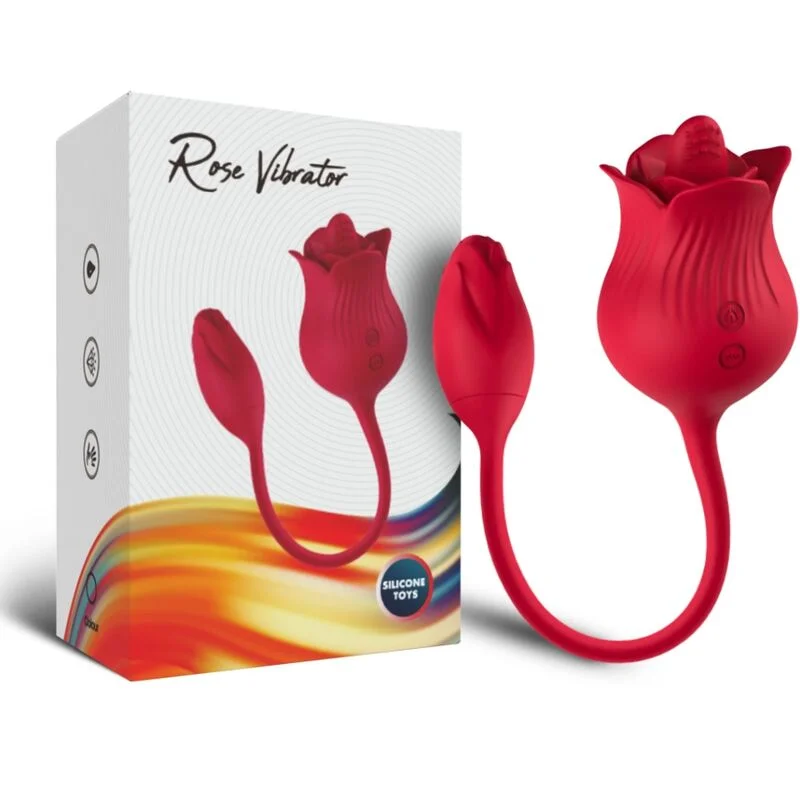 ARMONY - Rosa Vibrador Estimulador Clítoris Con Cola 10 Modos Rojo - Imagen 6
