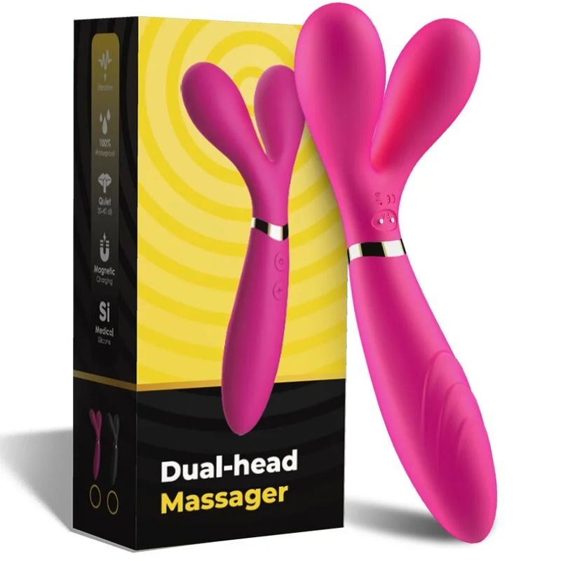 ARMONY - Y-Wand Masajeador & Vibrador Cabeza Doble Fucsia-- - Imagen 6