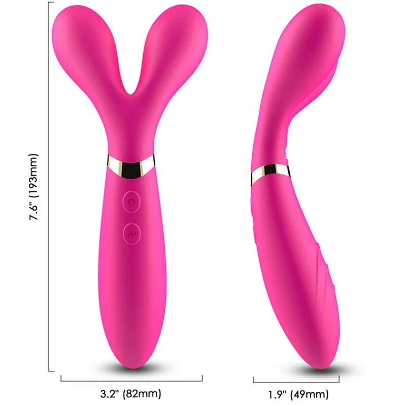 ARMONY - Y-Wand Masajeador & Vibrador Cabeza Doble Fucsia--