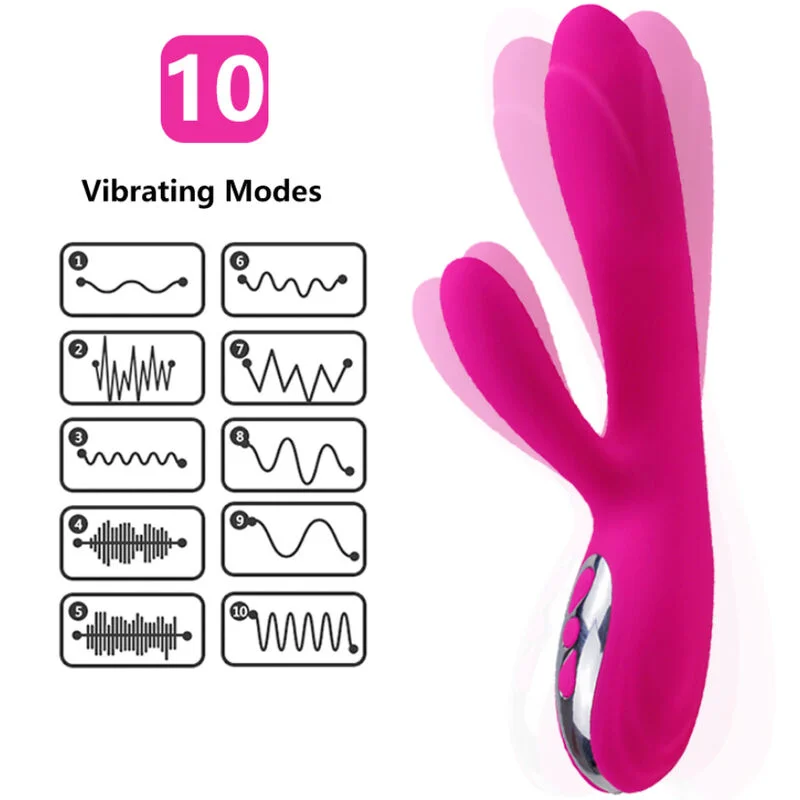 ARMONY - Vibrador & Estimulador Flexible Efecto Calor Fucsia - Imagen 4
