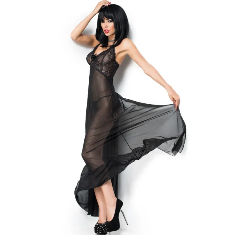 CHILIROSE - Cr 3883 Babydoll Largo Negro L/Xl - Imagen 4