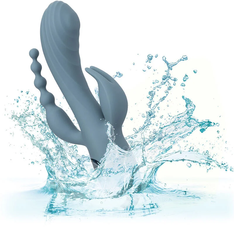 CALEXOTICS - Vibrador Triple Éxtasis Gris - Imagen 9