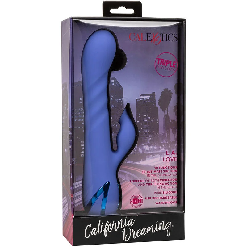 CALEXOTICS - L.A Love Vibrador & Succionador Azul By California Dreaming - Imagen 14