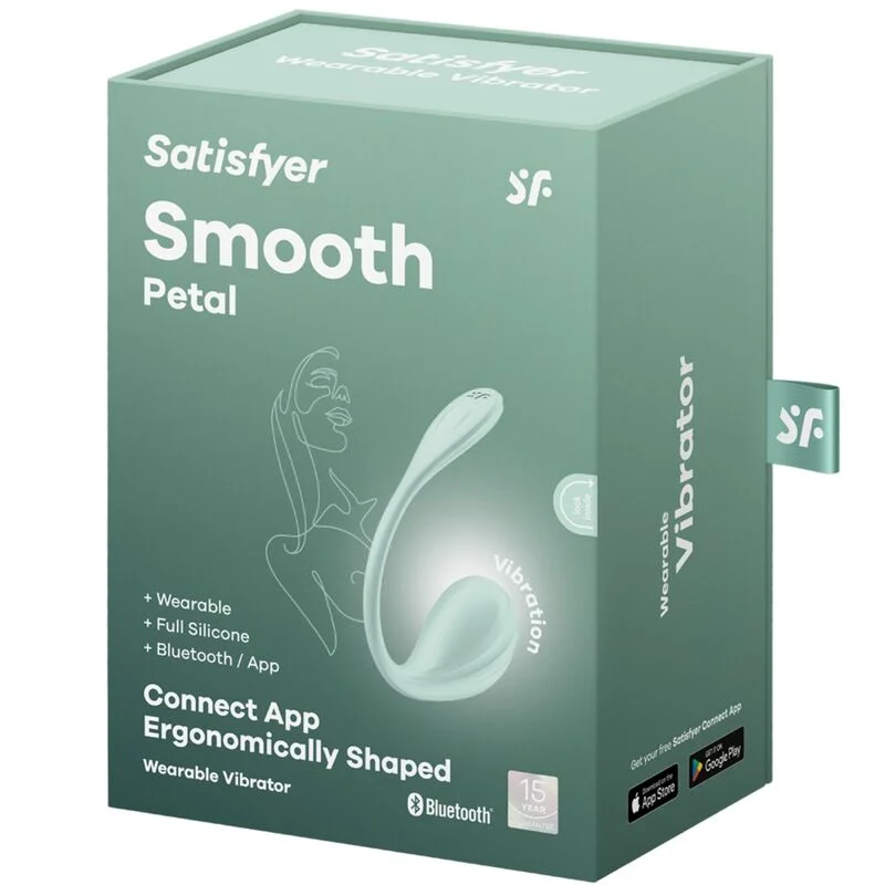 SATISFYER - Smooth Petal Estimulador Punto G Verde Agua App Gratuita - Imagen 7