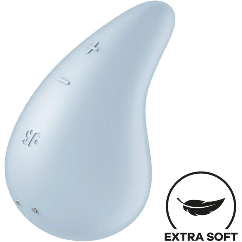 SATISFYER - Dew Drop Vibrador Lay-On Azul--