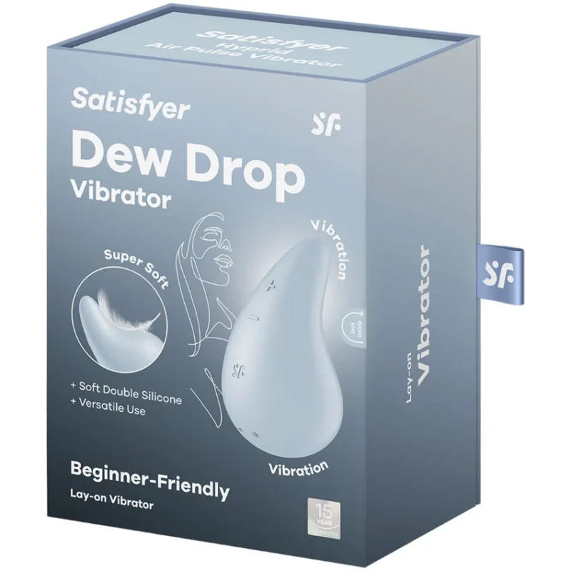 SATISFYER - Dew Drop Vibrador Lay-On Azul-- - Imagen 6