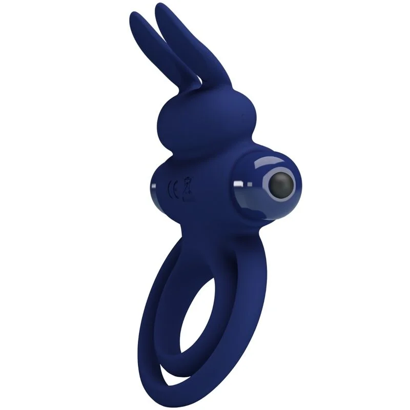 PRETTY LOVE - Darey Doble Anillo Vibrador Rabbit Azul - Imagen 3