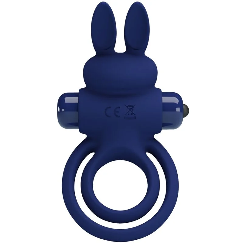 PRETTY LOVE - Darey Doble Anillo Vibrador Rabbit Azul - Imagen 4