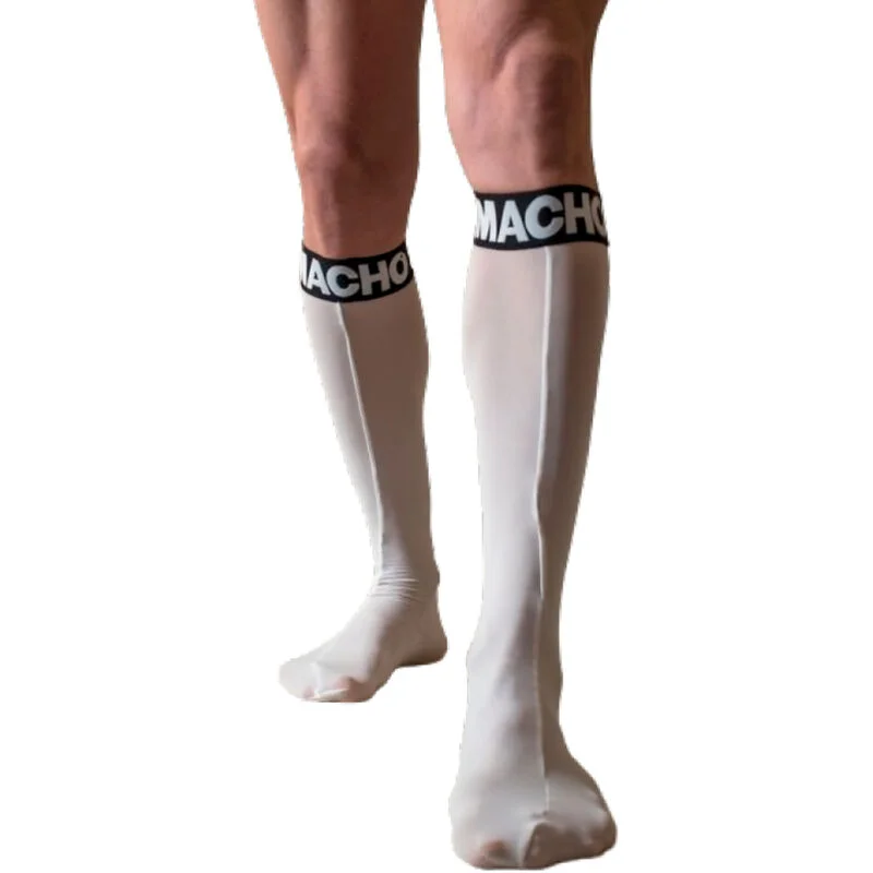 MACHO - Calcetines Finos Blanco Talla Unica