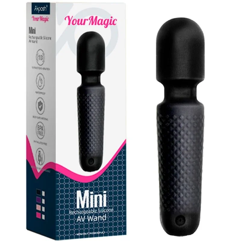 ARMONY - Your Magic Masajeador & Vibrador Recargable 10 Vibraciones Silicona Negro - Imagen 6