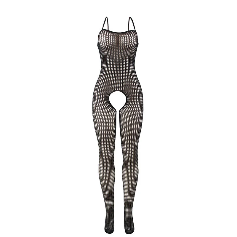 SUBBLIME - 951726 Bodystocking Crotchless De Rejilla Elstico Negro Talla Única - Imagen 5
